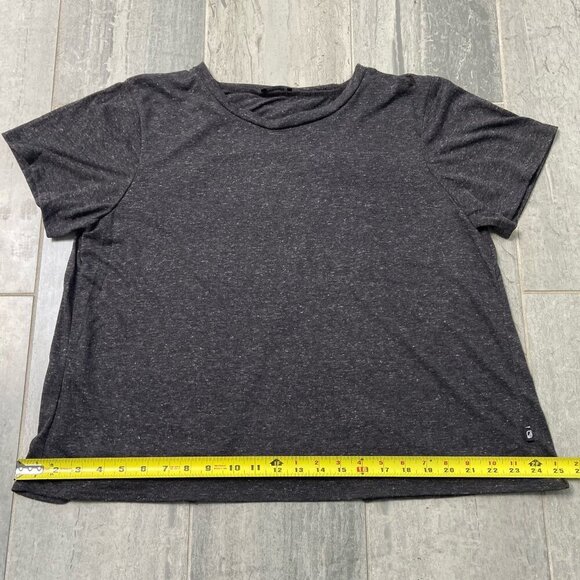 Terez Tulip Back Crewneck Short Sleeve Tee Shirt Heather Gray Size Medium - Picture 4 of 8